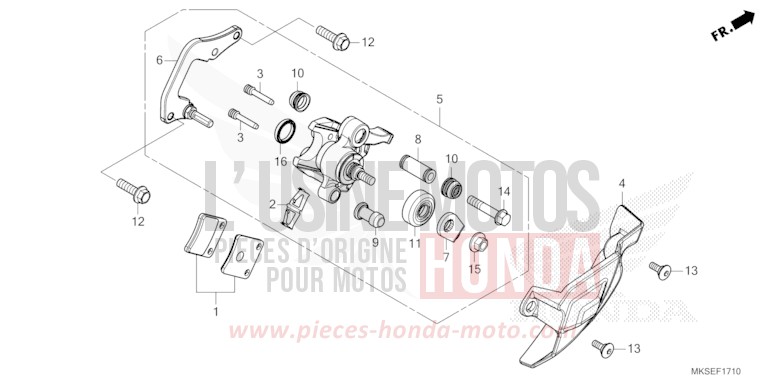 MACHOIRE DE FREIN DE PARKING de Africa Twin DCT GRAND PRIX RED (R380B) 2021